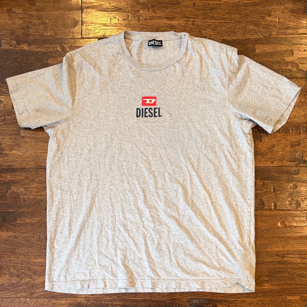 Diesel Light Gray Logo T-Shirt